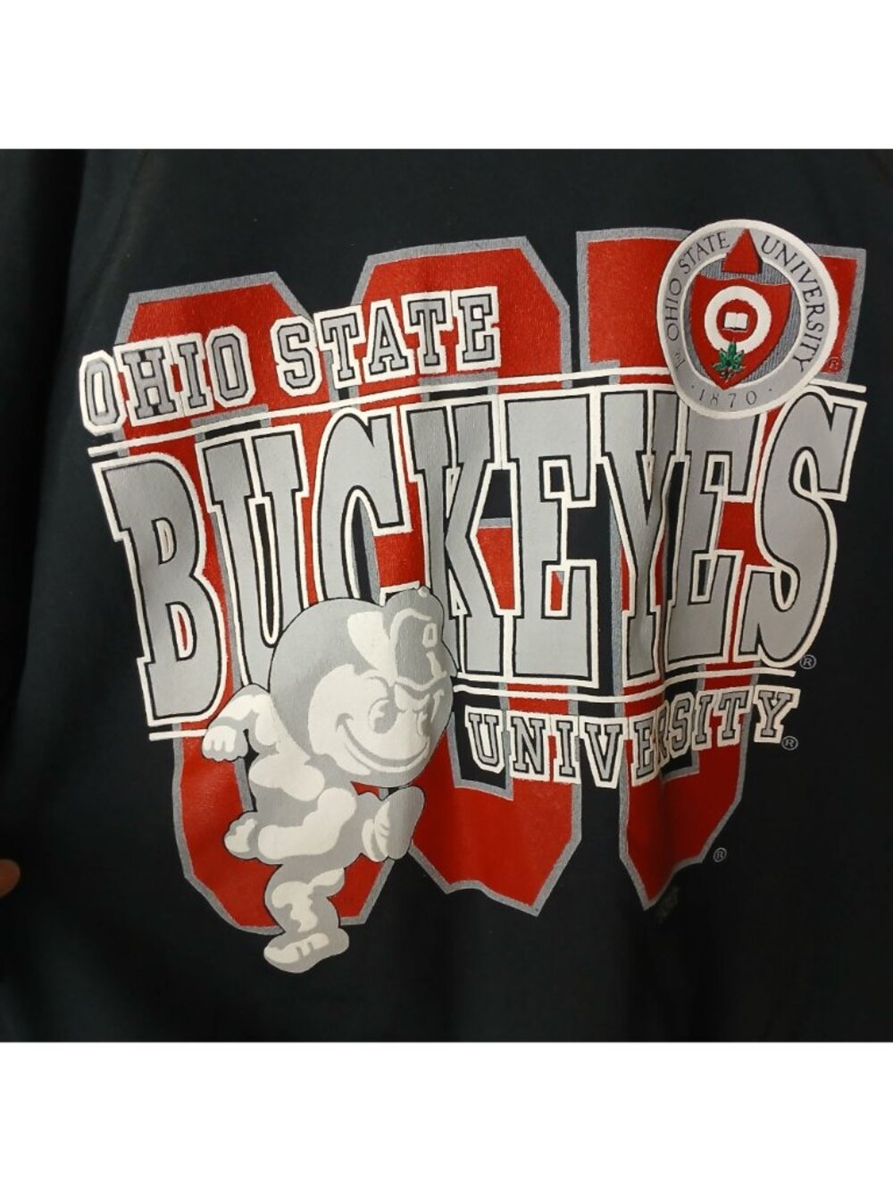 VTG Ohio State Buckeyes Sweatshirt XL With An Attitude Cotton Blend Made USA L54 - Picture 6 of 8